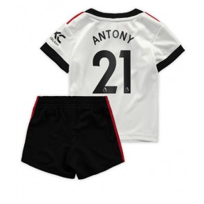 Manchester United Antony #21 babykläder Bortatröja barn 2022-23 Korta ärmar (+ Korta byxor)